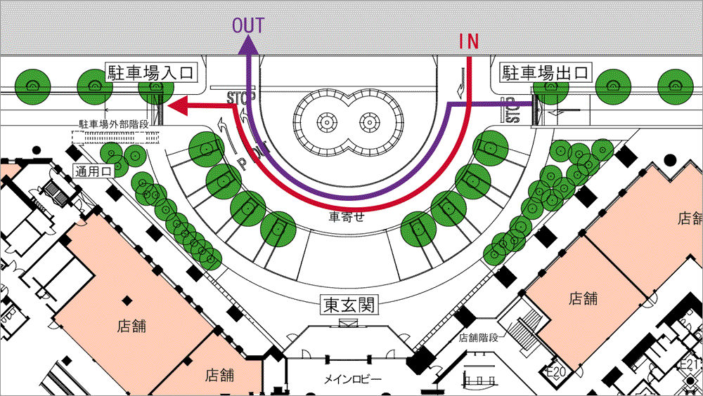 駐車場出入り口